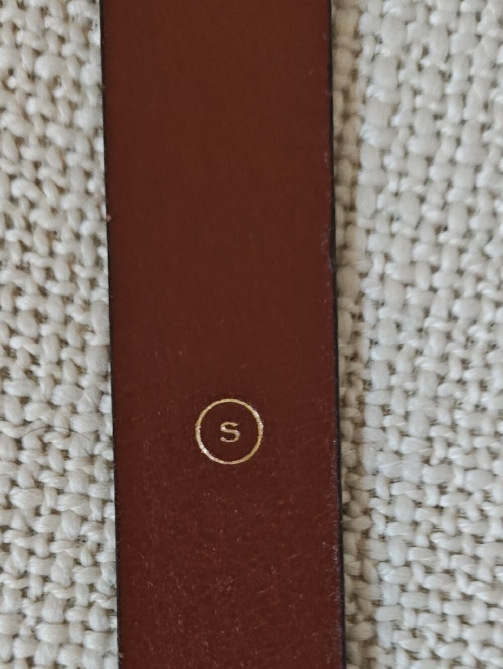 J. Crew Brown Leather Belt with Gold Buckle - Picture 3 of 6